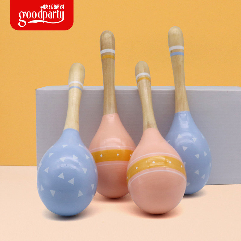 婴儿沙锤宝宝早教音乐打击乐器沙球儿童摇铃抓握训练沙蛋可啃咬