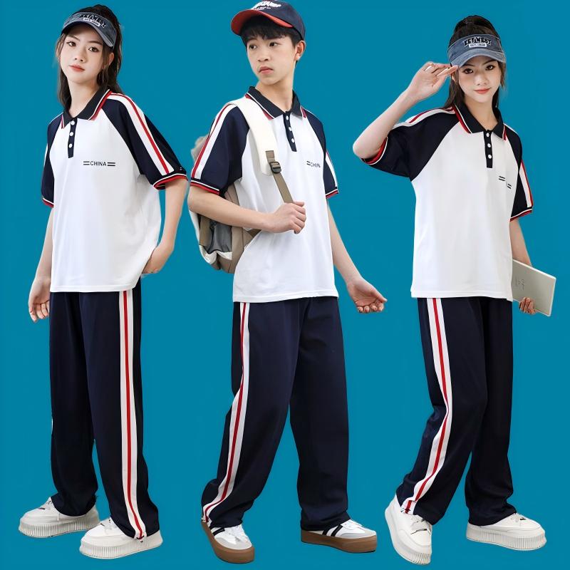 女大童夏季套装2026新款校服12岁初中生女孩短袖t恤运动服两件套