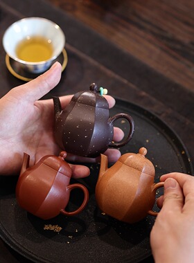 12.09出窑1只-90c六方梨形 方器全手工壶小品宜兴原矿紫砂壶