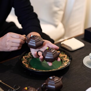 2.8第四批次-复刻款90C六方雅趣紫泥小品壶原矿宜兴紫砂壶送礼