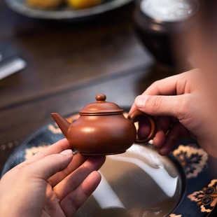 (定制)12.05出窑2只 90cc芭乐水平 全手工小煤窑朱泥紫砂壶