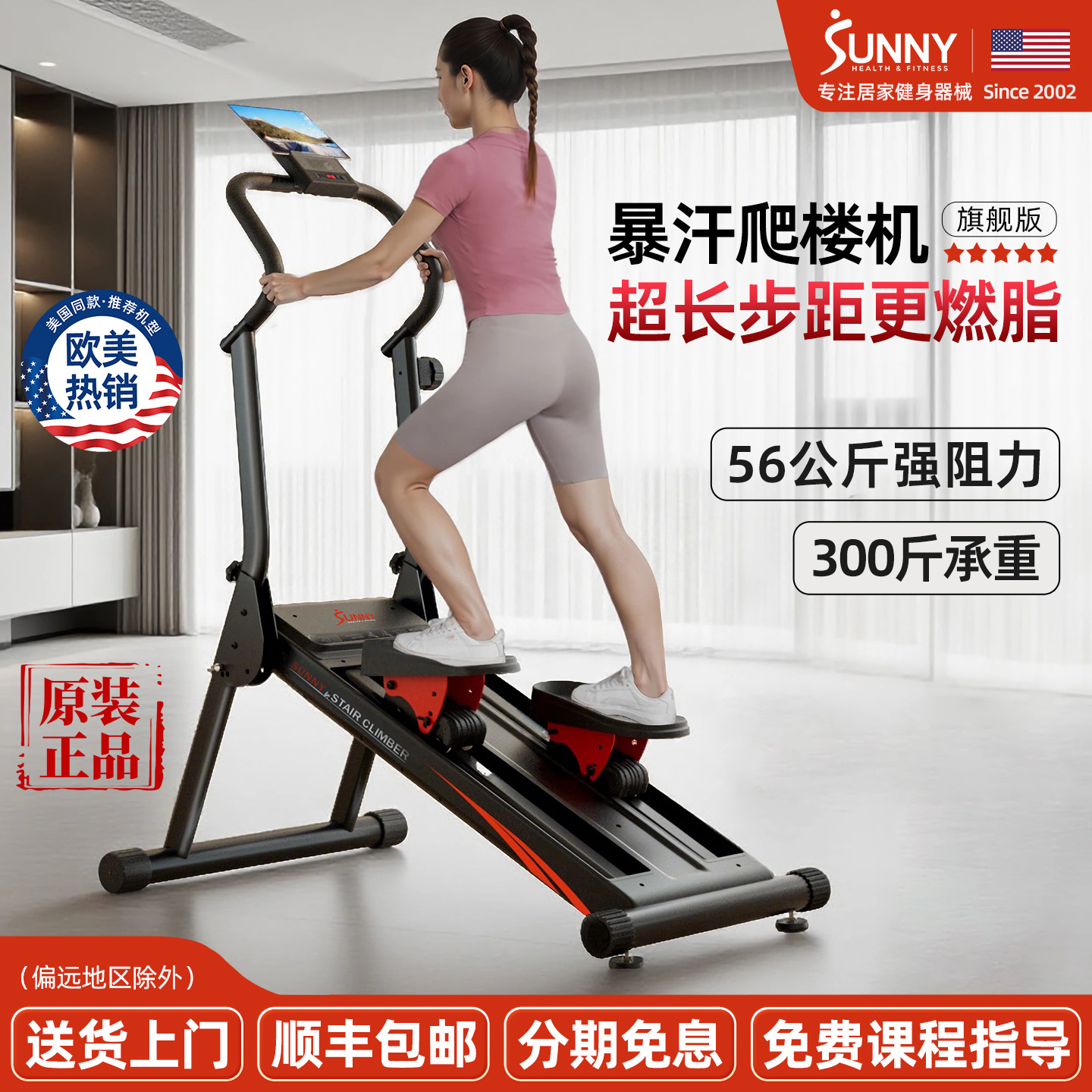 美国SUNNY爬楼机家用健身暴汗