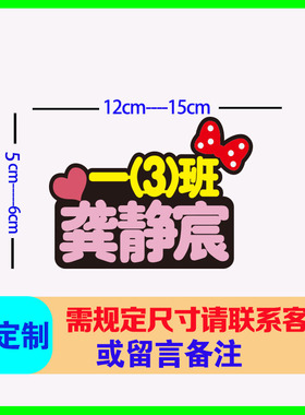 diy定做学生名字标签徽章别针