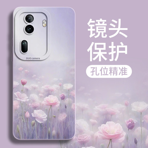 适用OPPOReno系列花田新款手机壳