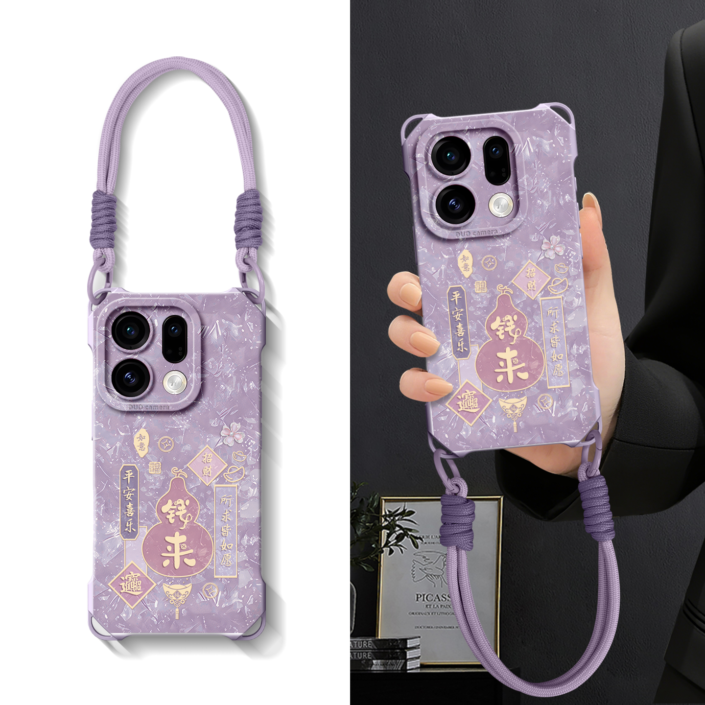 适用oppofindx9手机壳新款带挂绳