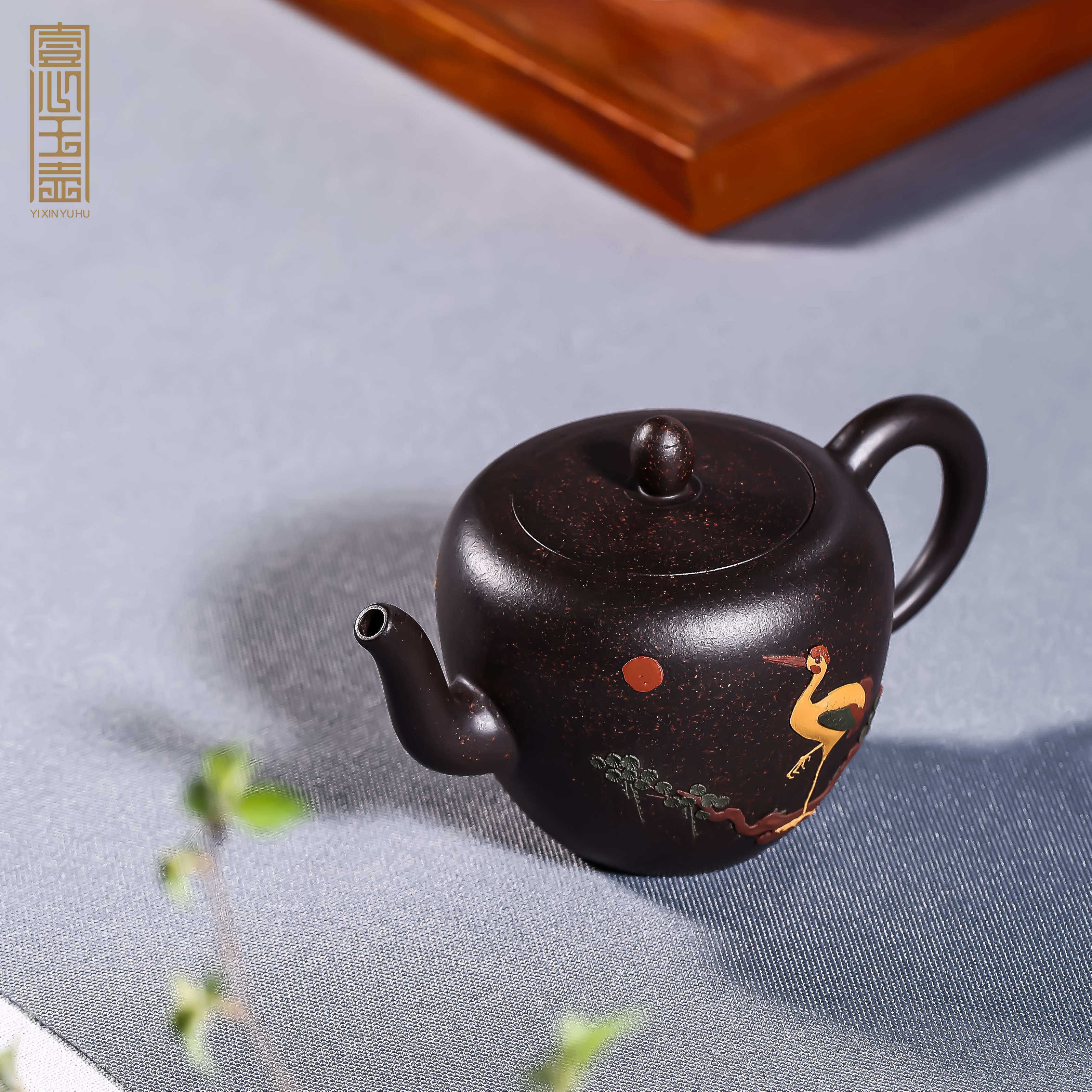 宜兴紫砂壶全手工原矿茶壶家藏黑星砂美人肩壶