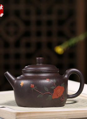 融昊 宜兴原矿紫砂壶全手工茶壶茶具家藏黑星砂 德钟壶 新品出窑