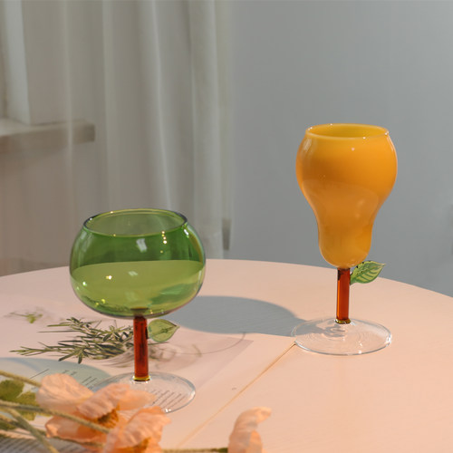 创意苹果梨造型甜酒杯高硼硅