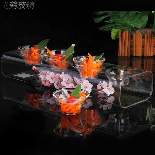 创意餐具耐热玻璃碗特色带孔个性私房菜餐具意境碗融合餐酒店用品
