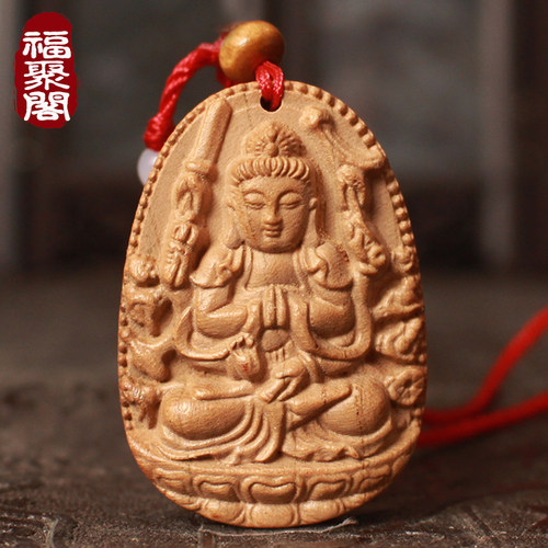 桃木十二生肖守护神项链随身饰品