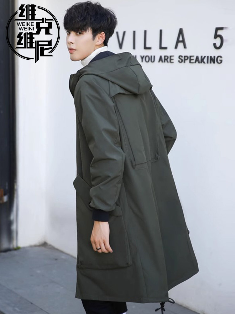 中长款风衣外套男士2025秋冬新款韩版潮流休闲帅气过膝夹克大衣
