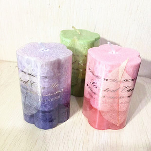 香薰蜡烛去烟味浪漫无烟欧式香氛净化空气熏香花形爱心烛光晚餐