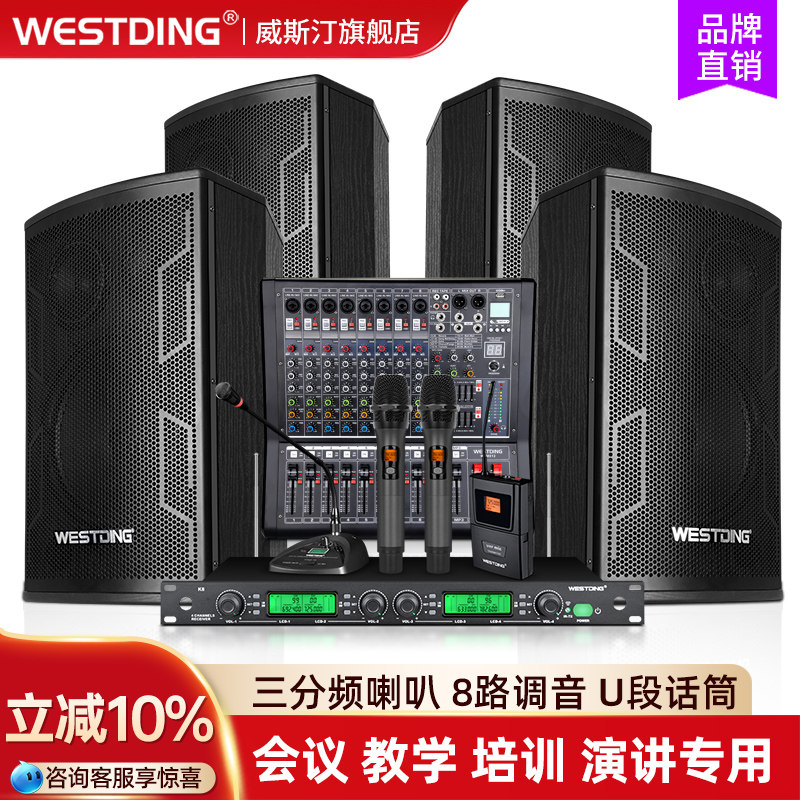 威斯汀106会议室音响套装全套家庭ktv功放音箱中小型会议系统设备