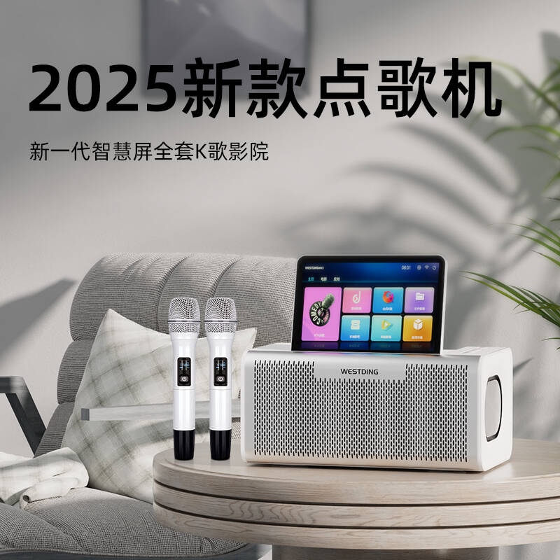 2025新款点歌机家用全套专业功放麦克风K歌一体家庭Ktv音响套装
