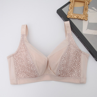 新品 文胸 调整型收副乳美背女士内衣 阿裳W6695 纯色性感蕾丝薄款