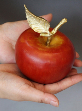 全铜摆件居家客厅吉祥轻奢铜苹果