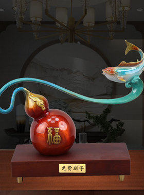 乔迁新居礼物玄关铜摆件轻奢高档