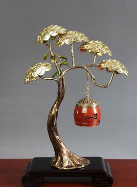 音乐风铜香炉日常送礼盒工艺品
