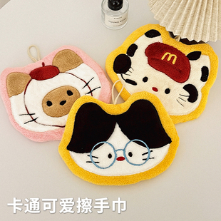 擦手巾毛巾挂式可爱强吸水加厚抗菌不发臭儿童手帕卫生间厨房抹布