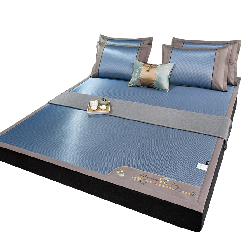 夏季藤席草席可折叠冰丝席双人家用裸睡抗菌席子宿舍单人夏天凉席