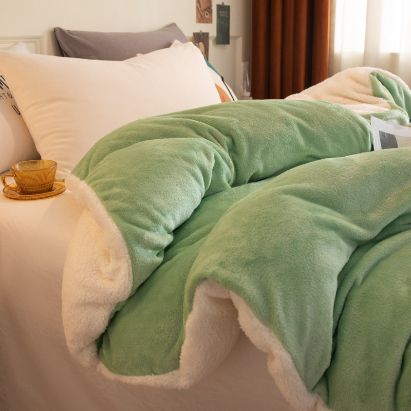 毛毯加厚被子盖腿小毯子办公室女羊羔绒秋冬季双层午休被午睡单人