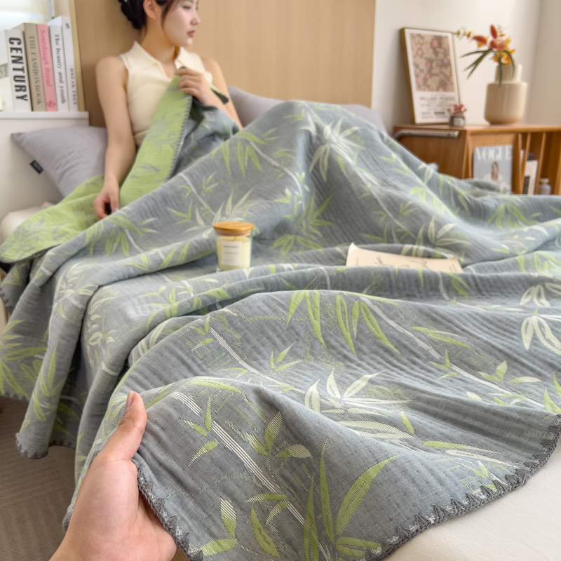 韩系全棉三层纱多功能盖毯100棉空调毛巾被可水洗薄款夏凉被毛毯