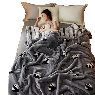 简约加厚拉舍尔毛毯牛奶绒沙发办公室盖毯空调小毯子宿舍家用秋冬