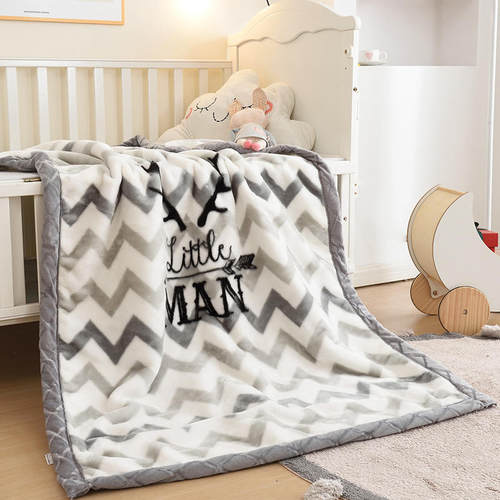 儿童拉舍尔毛毯双层加厚宝宝盖毯