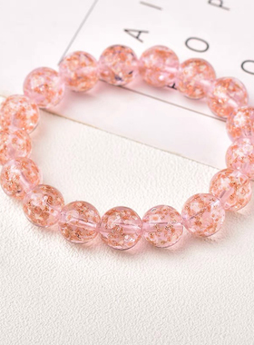 金沙夜光琉璃珠日式梦幻散珠圆珠diy手串清心女生手链琉璃光珠