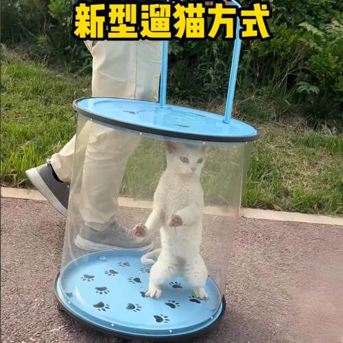 透明滚筒遛猫神器猫咪社