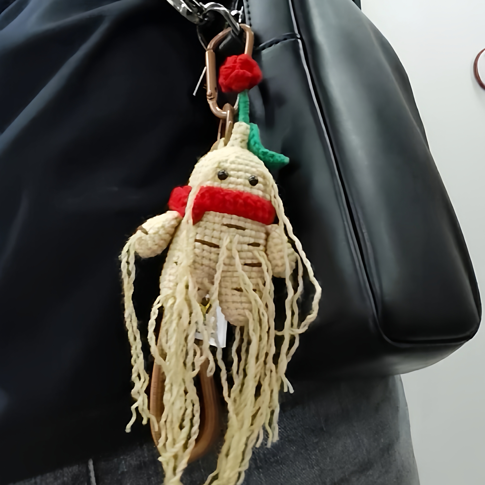 人参娃娃挂件手工编织diy