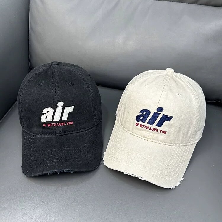 26S air美式时尚百搭新款刺绣防晒鸭舌帽春夏显脸小棒球帽子