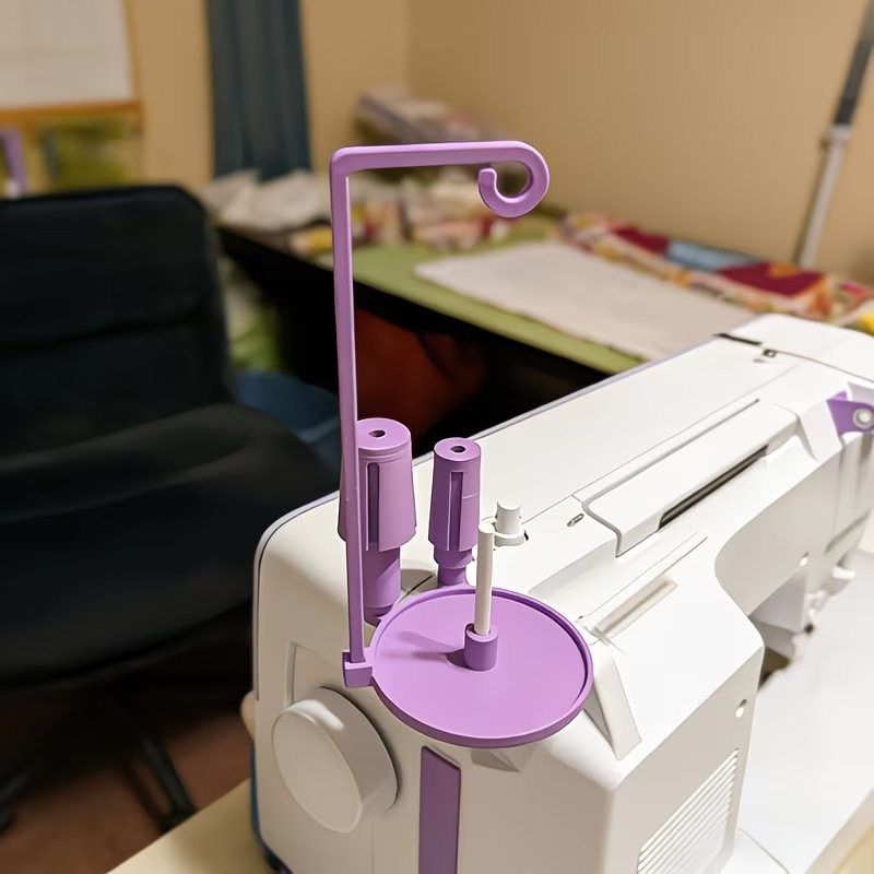 缝纫机单线轴支架固定器重机胜家蝴蝶兄弟家用缝纫机双盘线架神器图片