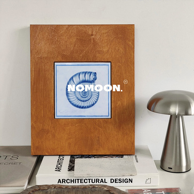 原创中古手工木蜡油瓷板画