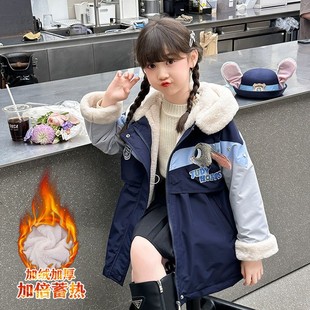 巨好看的女童棉服加绒外套26洋气儿童装朱迪警官派克服加厚冲锋衣