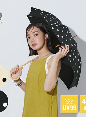 热卖because透明UV层长柄遮阳伞 超轻UPF50+防晒遮热晴雨两用女