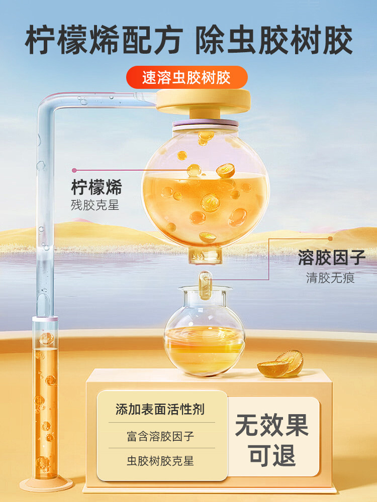 세락껌 클리너 자동차 새배설물 수지 클리너 강력 제염 흰색 자동차 페인트 얼룩 제거제