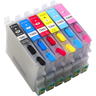 MAG适用爱普生R210 R230墨盒 R310 R350 RX510 RX630打印机填充连供墨盒T0491墨盒 小连供墨水盒彩色油墨盒