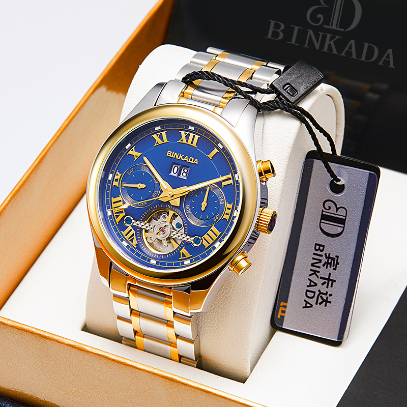 正品底式全自动镂空飞轮防水女表