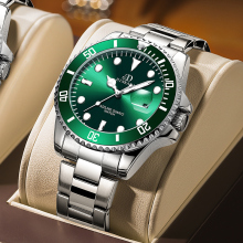 2025年新款绿水怪水鬼品牌手表男士全自动机械表正品石英男表