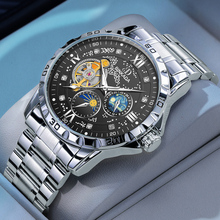 2025年新款宾卡达男士手表男款纯机械表正品牌名防水钢带商务腕表