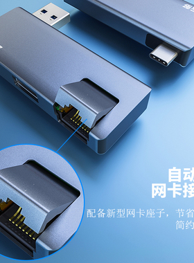 科乐多usb转网线接口直插式网口无线平板转接头网卡笔记本转换器typec拓展坞电脑贴边surface扩展坞mac转接器