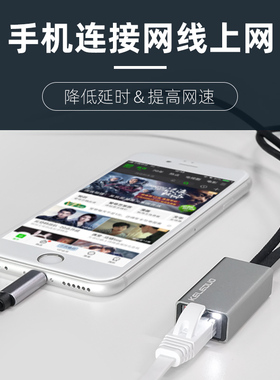 科乐多手机网线转换器适用ios26苹果14iphone13网口ipad转接头充电转以太网千兆接头网络接口插直播设备接