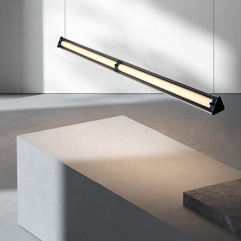 灯品仕意式极简餐厅吊灯北欧高端设计师几何玻璃光影吧台长条灯