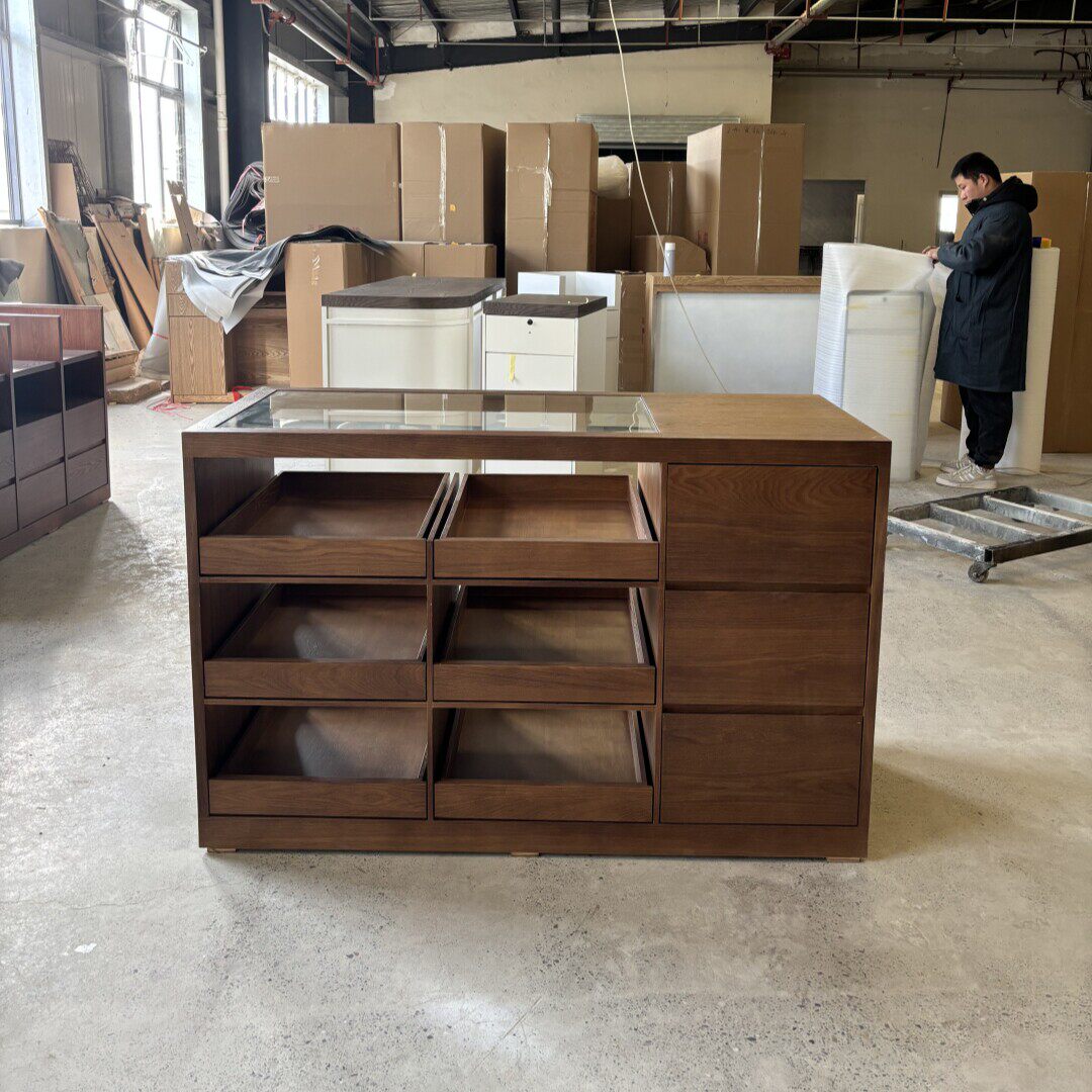 服装店中岛桌展示台收银台衣帽间储物柜斗柜店铺陈列柜流水台展柜