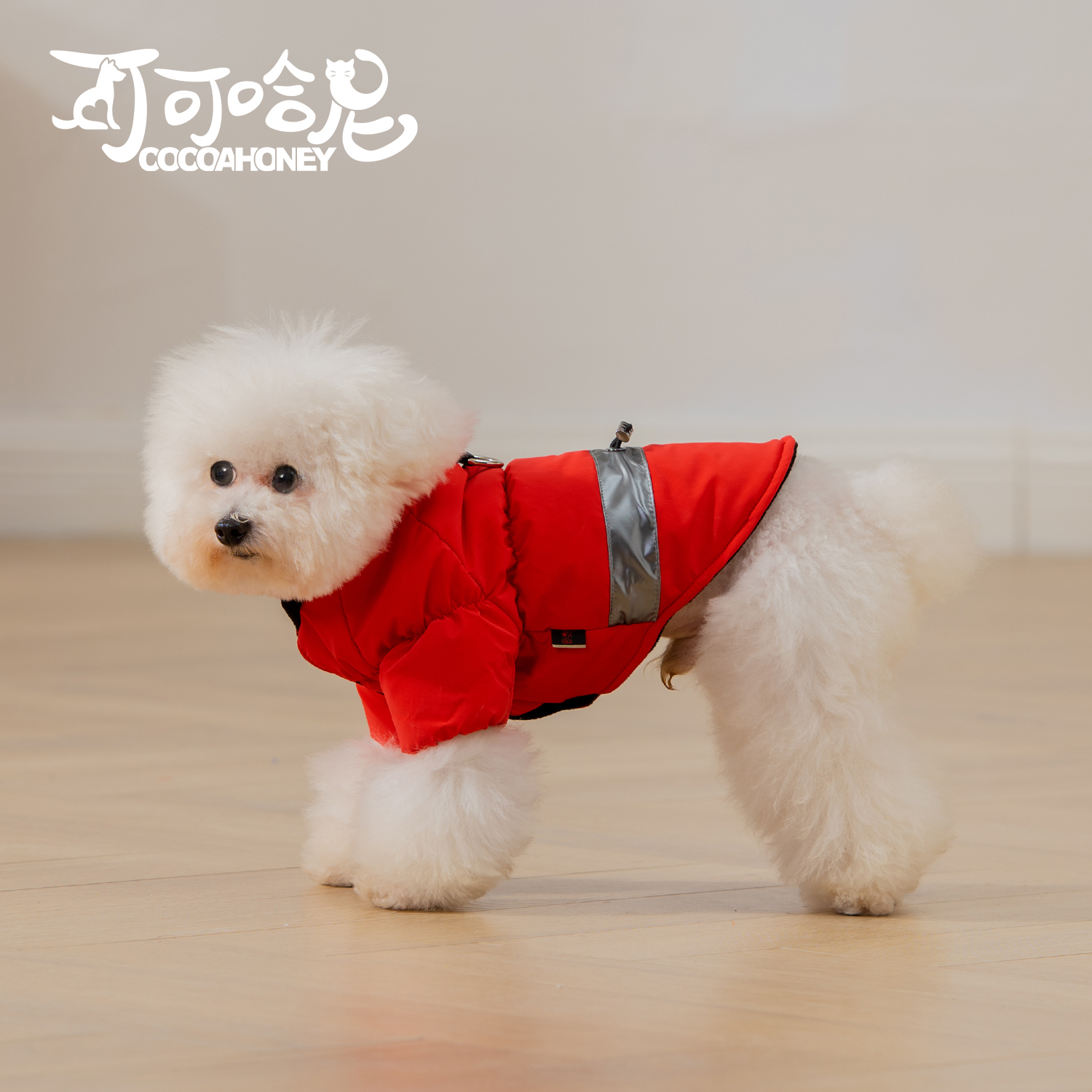 可牵引两脚棉衣保暖舒适