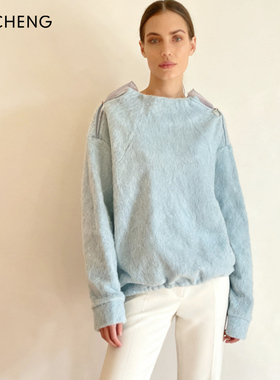 Ji Cheng【米兰时装周】卫衣女个性通勤百搭春秋宽松长袖套头上衣