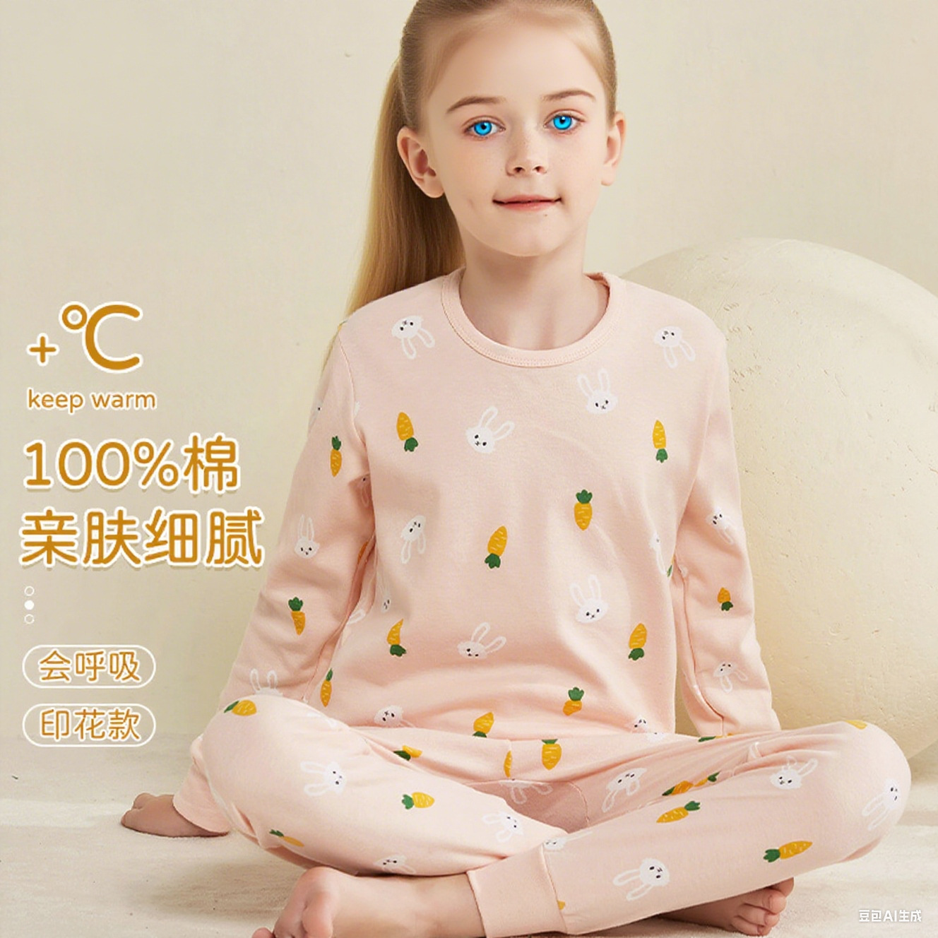 柔如宝贝宝宝秋衣套装春秋冬秋裤纯全棉a类男女孩婴儿童保暖内衣