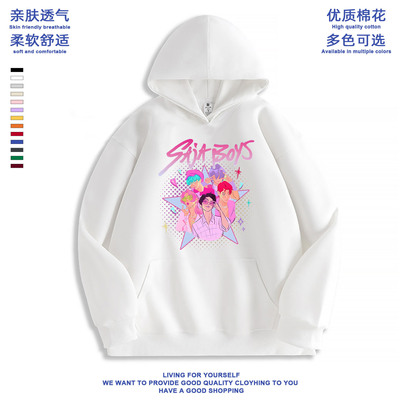 kpop demon hunters Kpop猎魔女团卫衣连帽秋装女孩衣服儿童帽衫