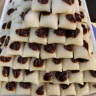 湖北荆州特产 手工糯米凉糍粑 白米团子糯米糕团凉糕豆沙桂花馅儿